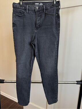 Old Navy Women's Dark Wash Black Skinny Jeans